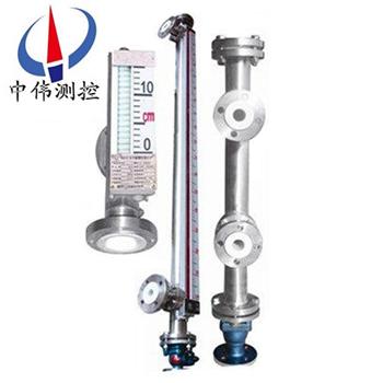 Anticorrosive magnetic turning plate level gauge